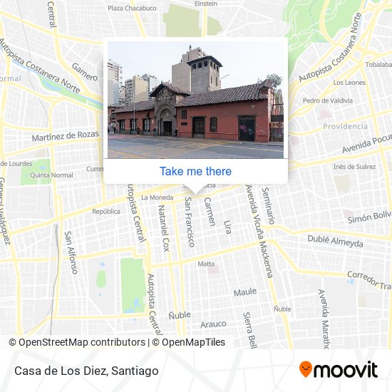 Casa de Los Diez map