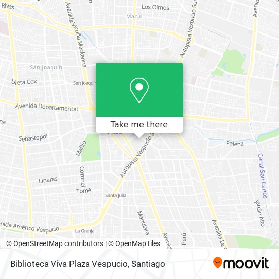 Biblioteca Viva Plaza Vespucio map