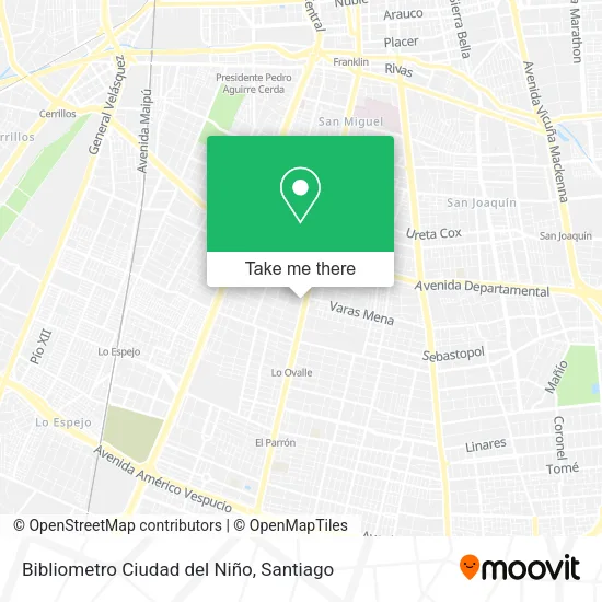 Bibliometro Ciudad del Niño map
