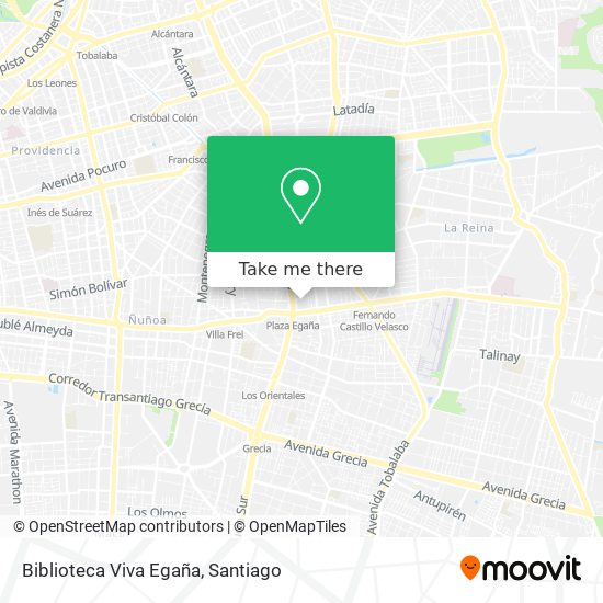 Biblioteca Viva Egaña map