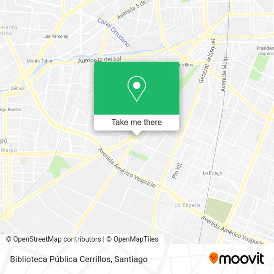 Biblioteca Pública Cerrillos map