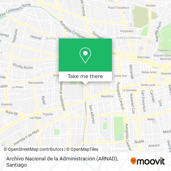 Archivo Nacional de la Administración (ARNAD) map