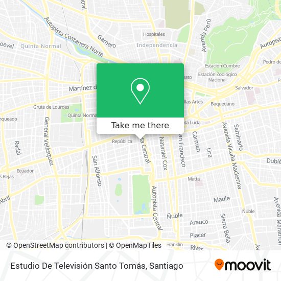 Estudio De Televisión Santo Tomás map