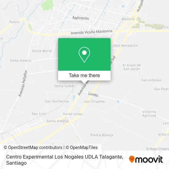 Centro Experimental Los Nogales UDLA Talagante map