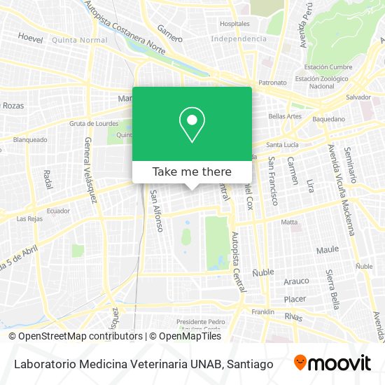 Laboratorio Medicina Veterinaria UNAB map