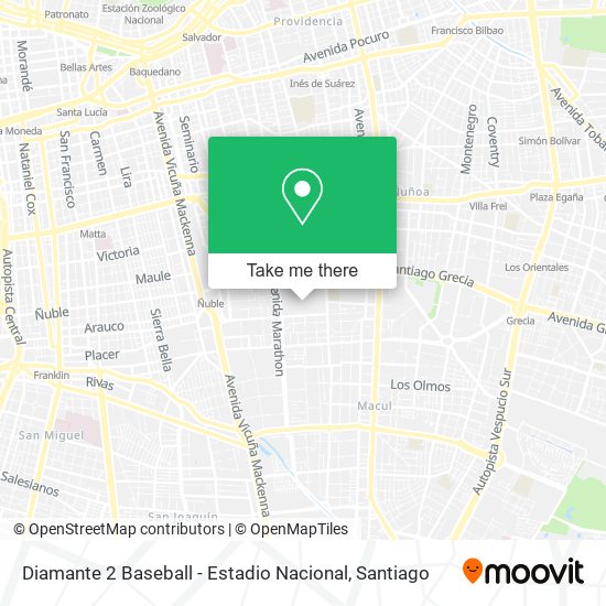 Mapa de Diamante 2 Baseball - Estadio Nacional