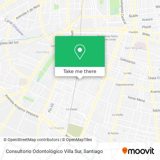 Consultorio Odontológico Villa Sur map