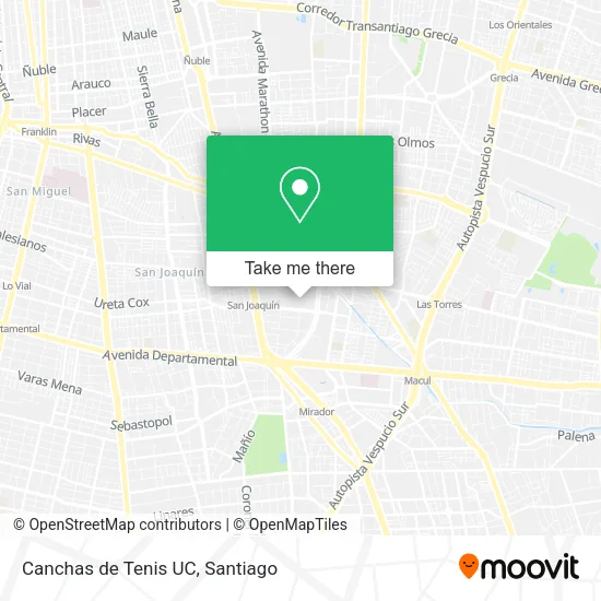 Canchas de Tenis UC map