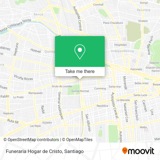 Funeraria Hogar de Cristo map