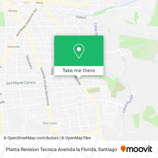 Planta Revision Tecnica Avenida la Florida map