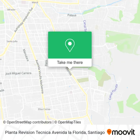 Planta Revision Tecnica Avenida la Florida map