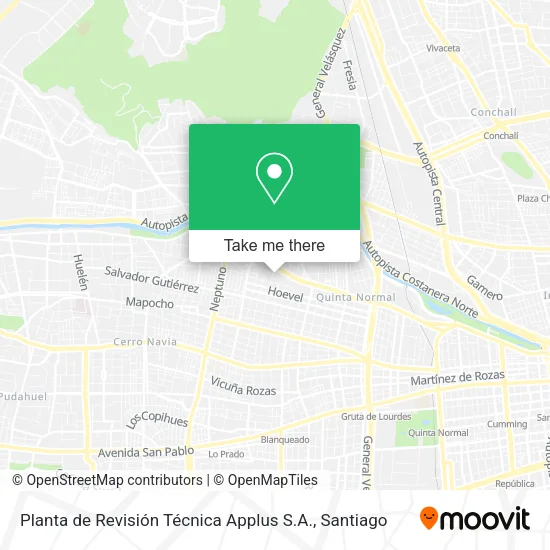 Planta de Revisión Técnica Applus S.A. map