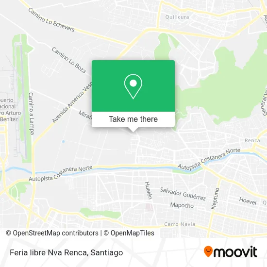 Feria libre Nva Renca map