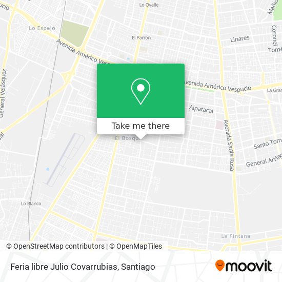 Mapa de Feria libre Julio Covarrubias