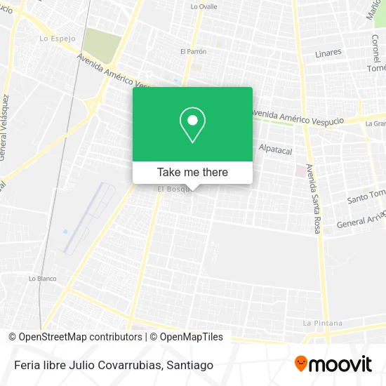 Feria libre Julio Covarrubias map