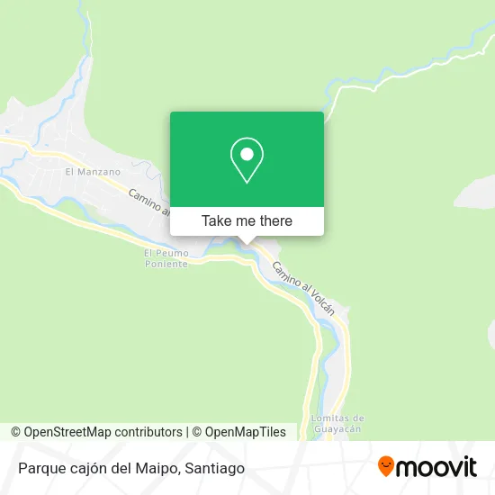Parque cajón del Maipo map