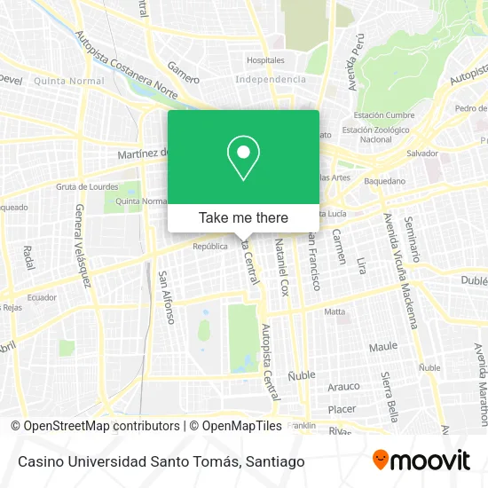 Casino Universidad Santo Tomás map