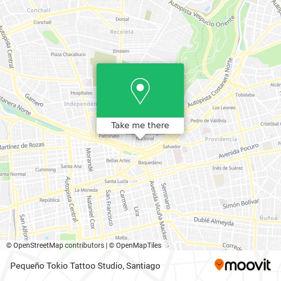 Mapa de Pequeño Tokio Tattoo Studio