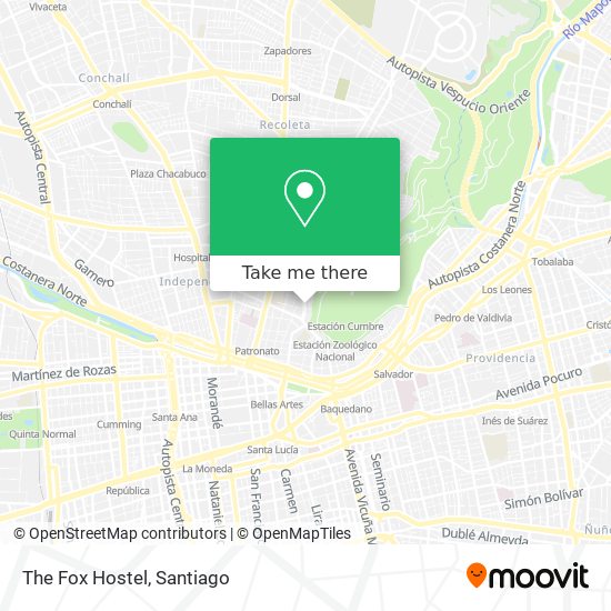 The Fox Hostel map