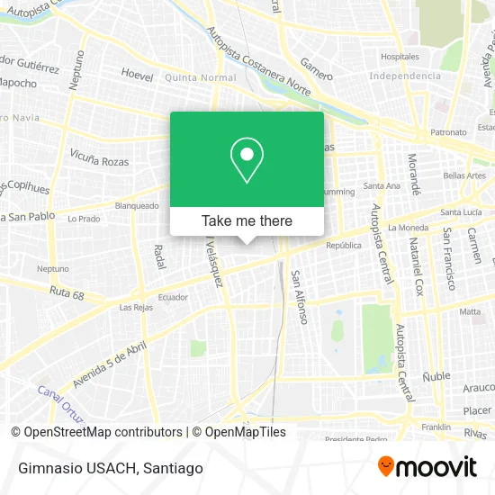 Gimnasio USACH map