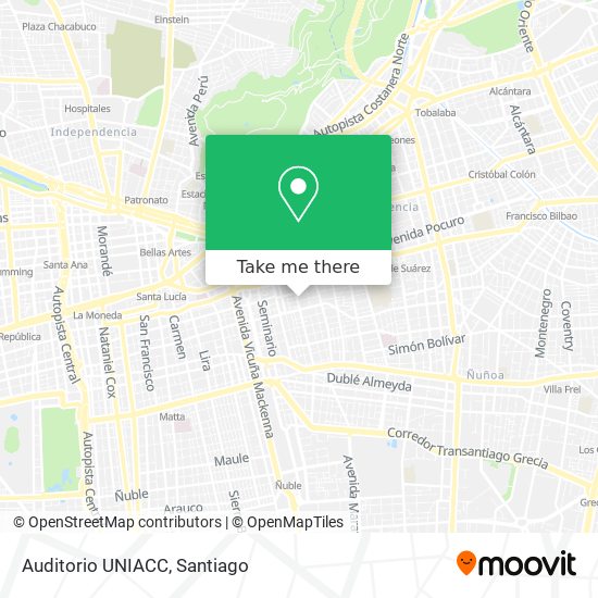 Auditorio UNIACC map