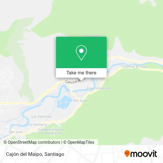 Cajón del Maipo map