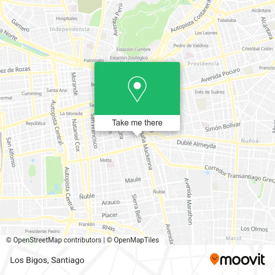 Los Bigos map
