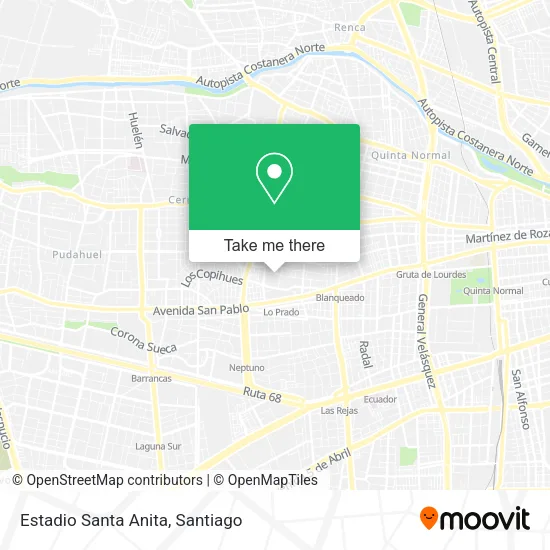 Estadio Santa Anita map