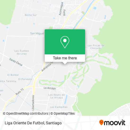 Liga Oriente De Futbol map