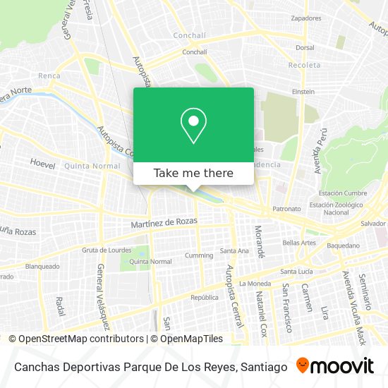 Canchas Deportivas Parque De Los Reyes map
