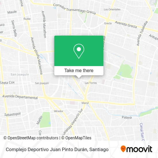 Complejo Deportivo Juan Pinto Durán map