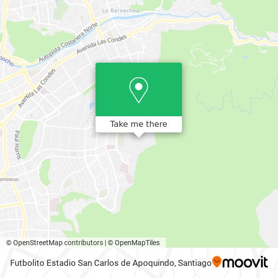 Futbolito Estadio San Carlos de Apoquindo map
