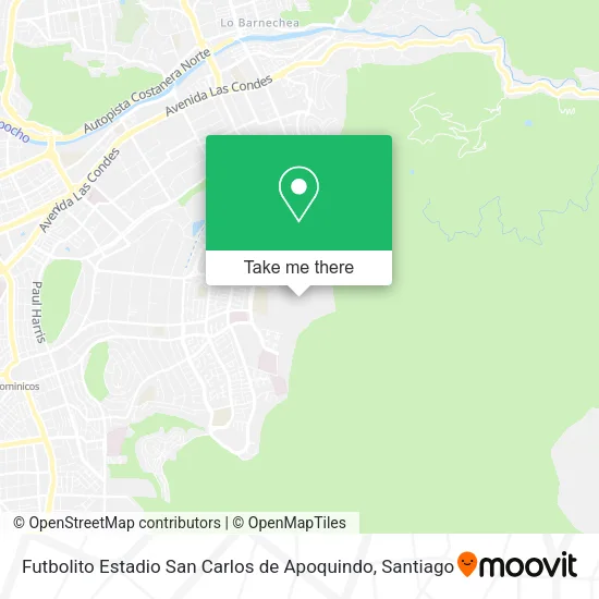 Futbolito Estadio San Carlos de Apoquindo map