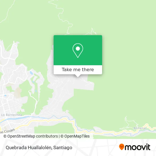 Mapa de Quebrada Huallalolén
