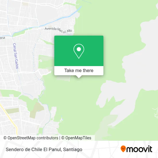 Sendero de Chile El Panul map