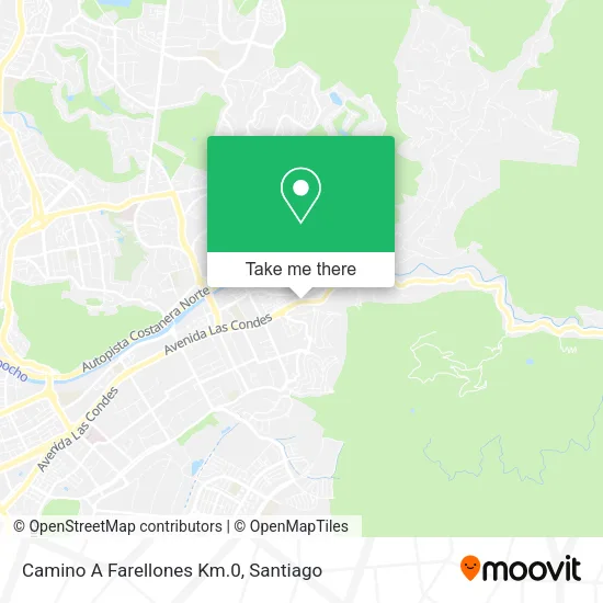 Camino A Farellones Km.0 map
