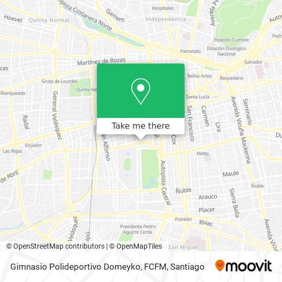 Gimnasio Polideportivo Domeyko, FCFM map