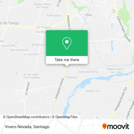 Vivero Nevada map