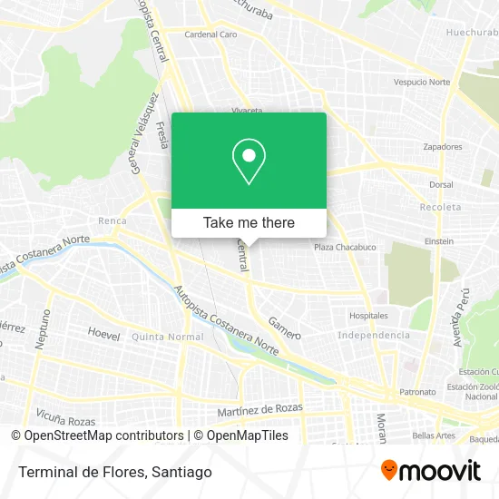 Terminal de Flores map