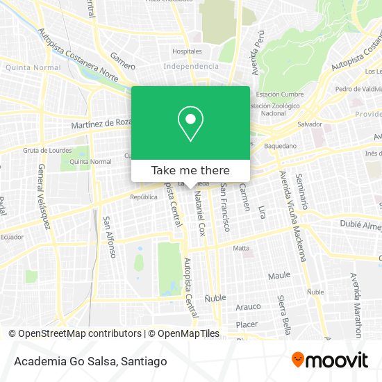 Academia Go Salsa map