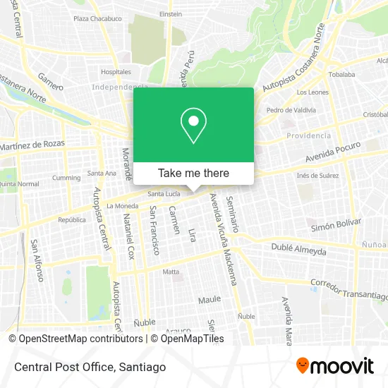 Posta Central map
