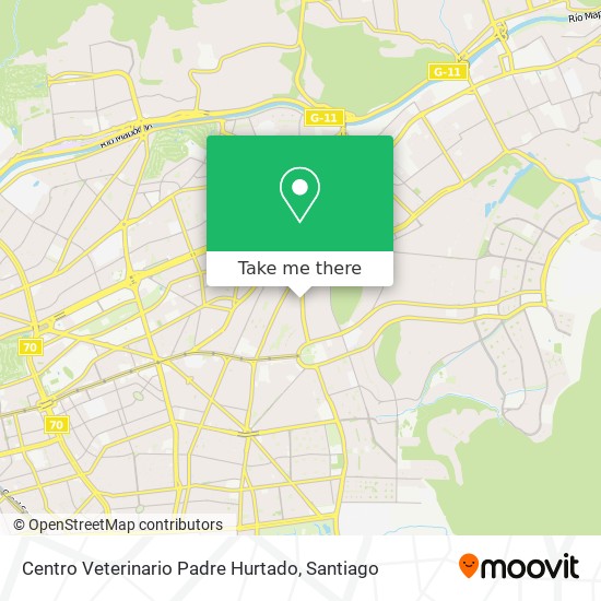 Centro Veterinario Padre Hurtado map