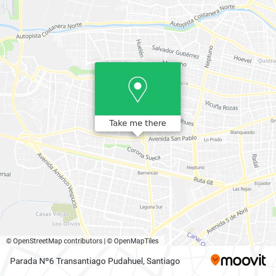 Parada Nº6 Transantiago Pudahuel map