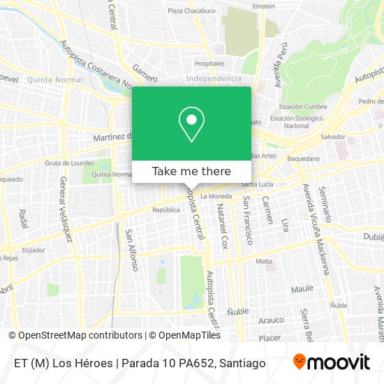 ET (M) Los Héroes | Parada 10 PA652 map