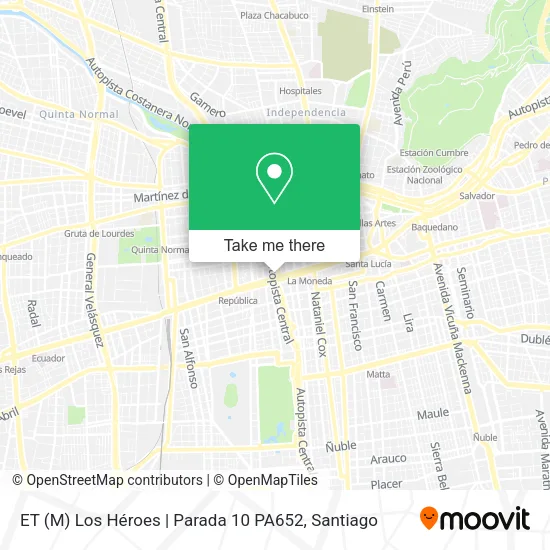 ET (M) Los Héroes | Parada 10 PA652 map