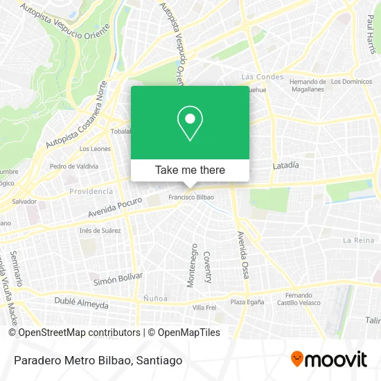 Paradero Metro Bilbao map
