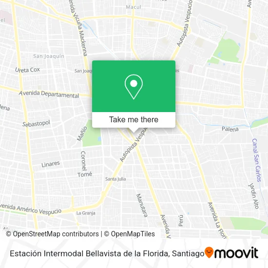 Estación Intermodal Bellavista de la Florida map