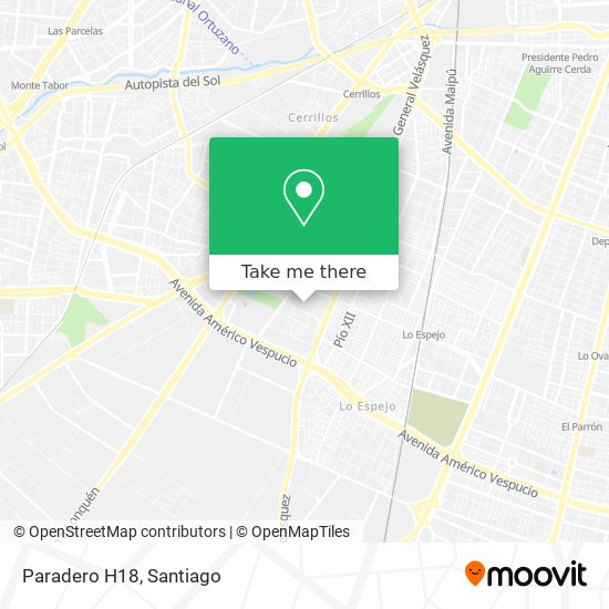 Paradero H18 map