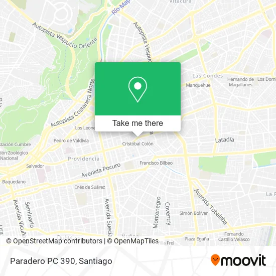Paradero PC 390 map