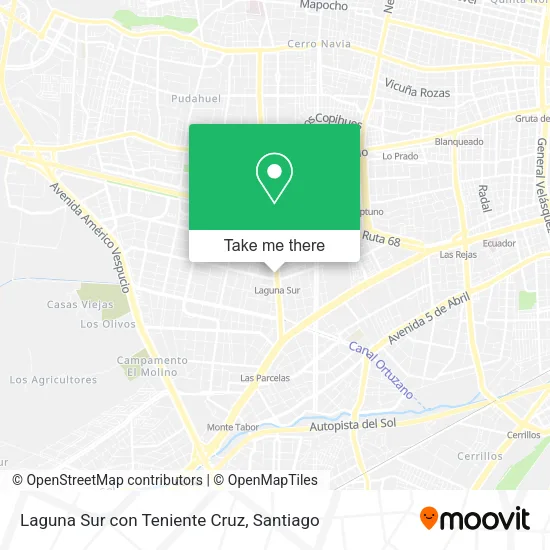 Laguna Sur con Teniente Cruz map